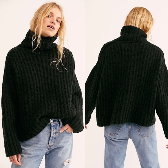 Free People Sweaters - Free People Fluffy Fox Wool/Alpaca Blend Cowl Neck Sweater Size Large